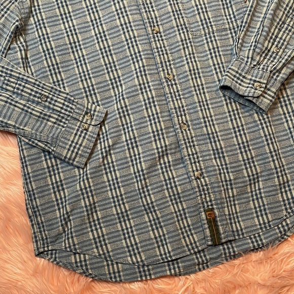 Timberland Men’s Blue Button Long Sleeve Size XL - Picture 3 of 6